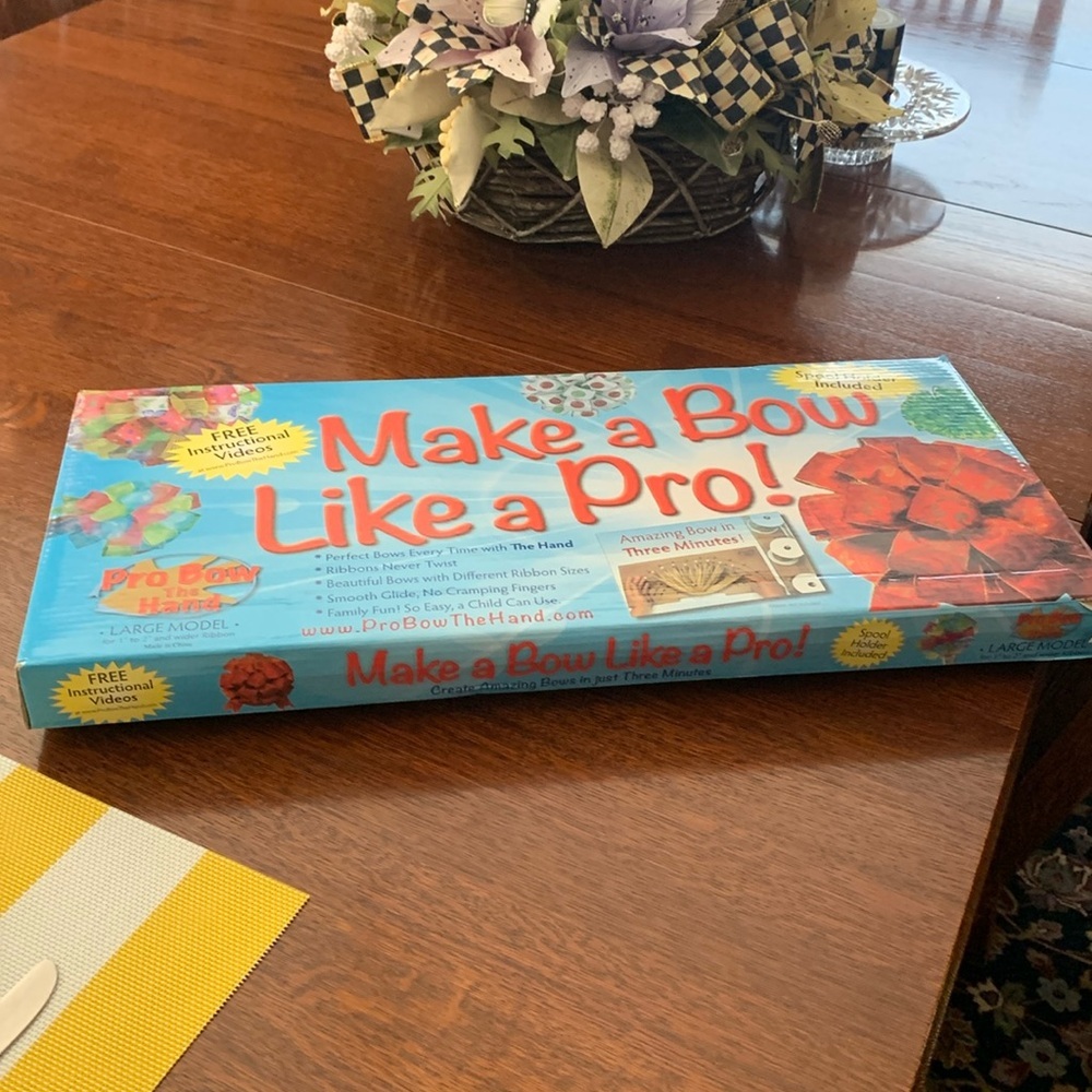 Take your wired ribbon and make a professional looking bow for wreaths